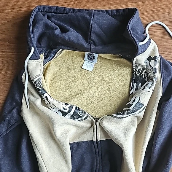 NHL Pittsburgh Penguins Hockey Full Zip Hooded Sweatshirt Jacket Women's Medium - Picture 5 of 14